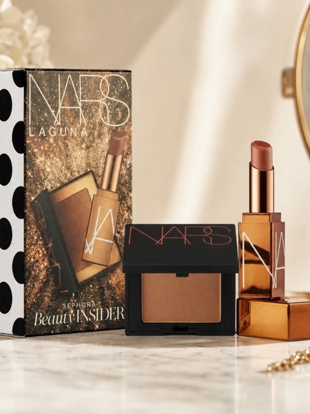 NARS Laguna Bronzing Powder & Afterglow Lip Balm 2-Piece Set – NIB